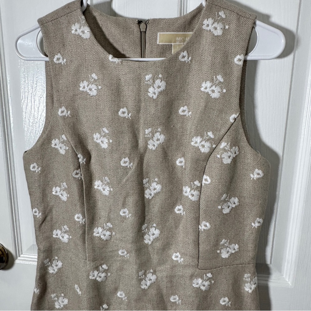 Michael Kors Floral Print Linen Dress - Picture 4 of 13